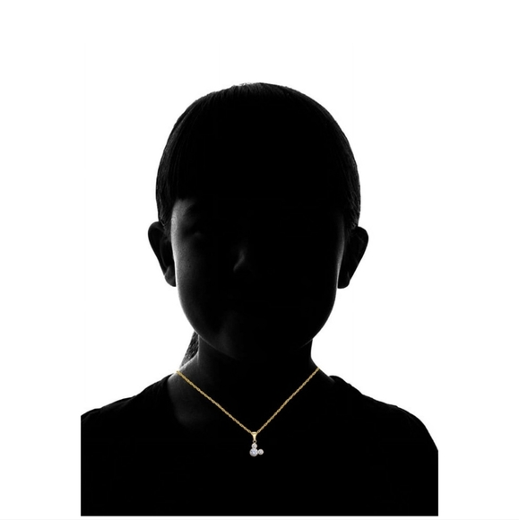 Disney Mickey Mouse 10kt Gold Freshwater Cultured Pearl Pendant, 16" + 2" Gold F - Picture 2 of 3